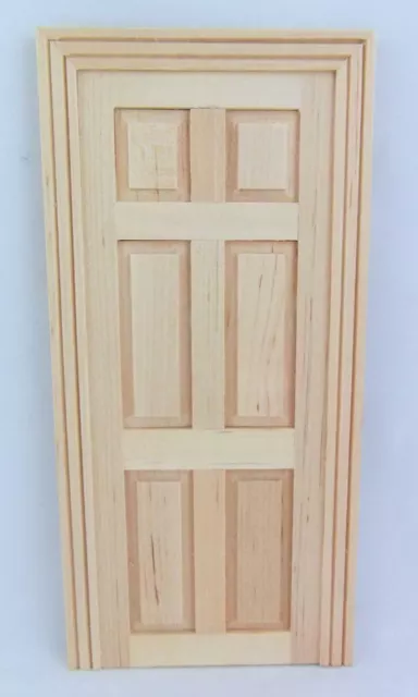 Miniature DIY Dollhouse Natural Wood Fixing Fake 6 Door Panel