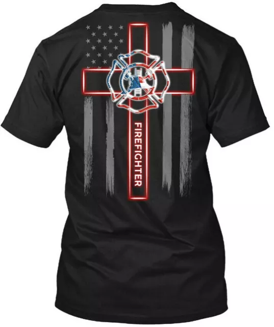 FIREFIGHTER FLAG US T-Shirt Made in the USA Size S to 5XL $22.87 - PicClick