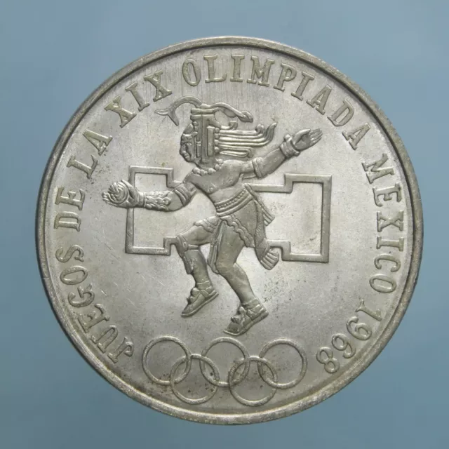 Mexico 25 Pesos 1968 Olimpiadi Silver Coin Argento Fdc Monete Da Collezione