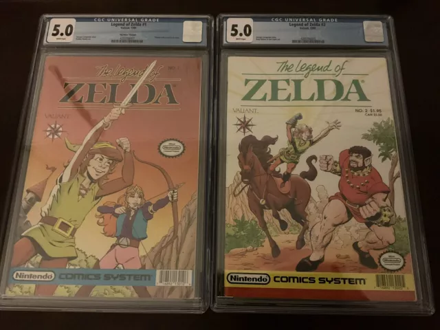 Legend Of Zelda #1 & #2 CGC 5.0 #1 No Price Variant Both 1st Print