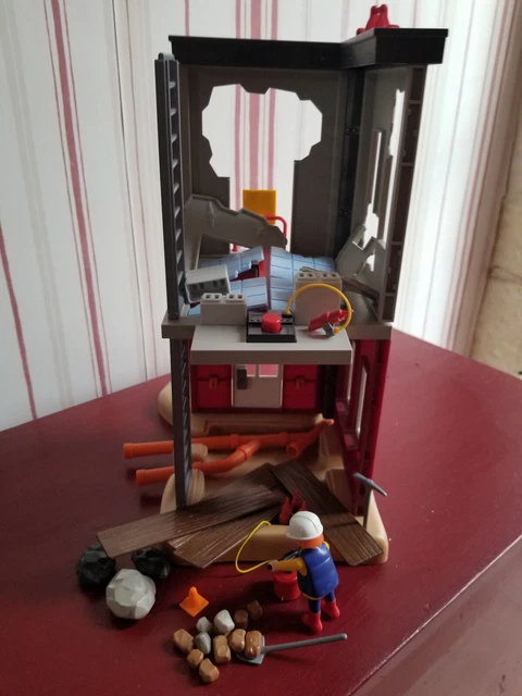 Dragline avec mur de construction - Playmobil Laviedechantier