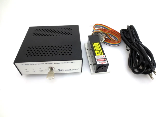 CrystaLaser CL-2000 Diode Pumped Crystal Laser Power Supply + Laser BCL-005-405