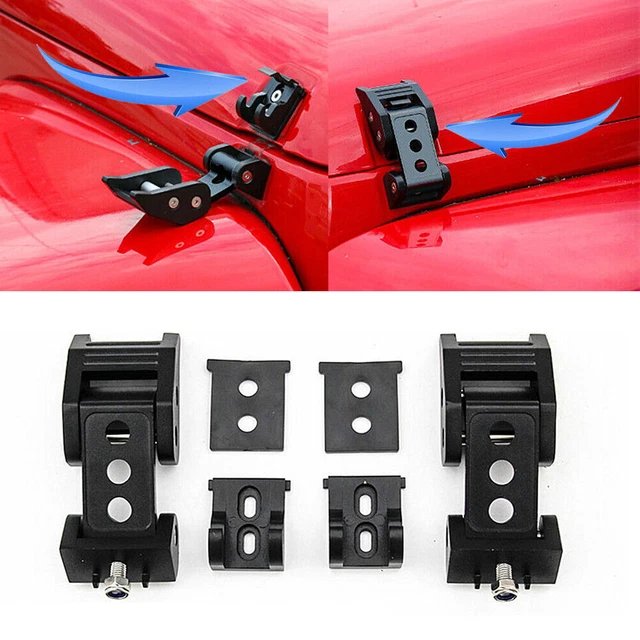 SOLID STEEL LOCKING Hood Catch Latches for Jeep Wrangler JK JKU 2007