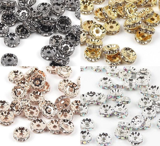 Spacer Beads 50pcs Rose Gold For Jewelry Findings Making DIY Bracelet Necklace