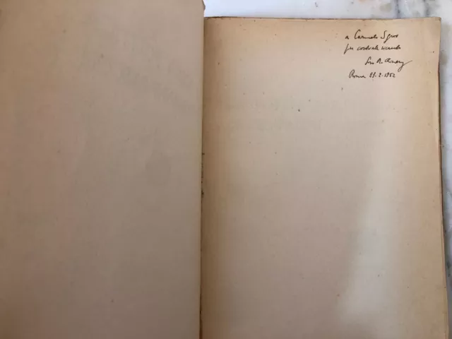 Raro Libro Siro Chimenz La poesia politica Giovanni Pascoli 1935 Dedica Autore