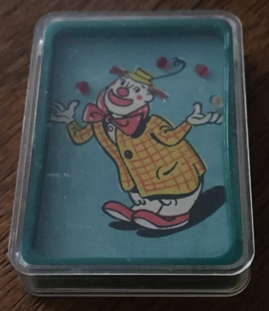 DDR GEDULDSPIEL  KATZ/MAUS  und Clown Bälle jonglierend 4rot/1weiss