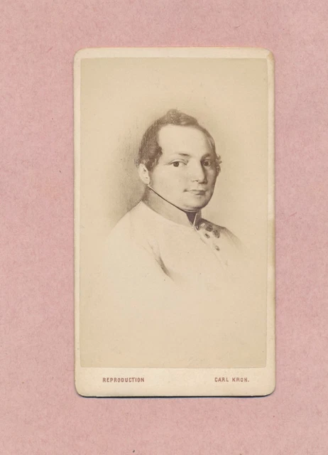 Foto CDV Albumin k.k. Monarchie Wien Offizier Portrait Uniform Carl Kroh Adel