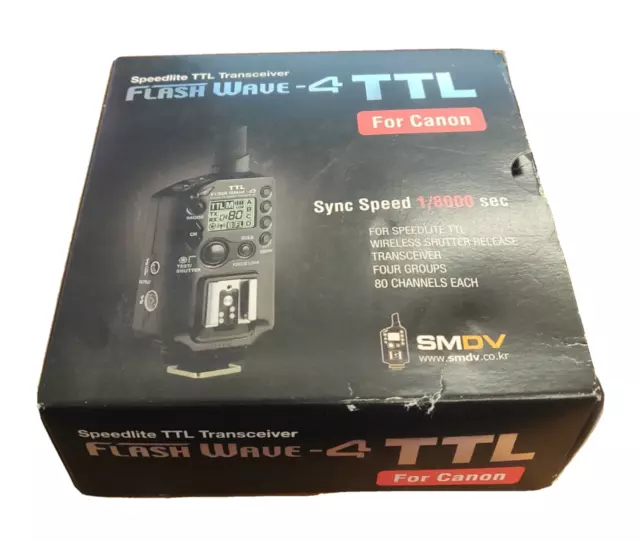 Transceptor SMDV Flash Wave Speedlite 4 TTL para velocidad de sincronización Canon 1/8000 seg NUEVO 2