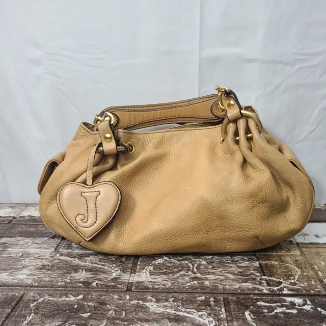 Vintage Juicy Couture Y2k Tan Leather Baguette Bag