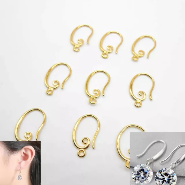 50-100PCS DIY Jewelry Finding Gold Hook Earring Earwire Accessories Wholesale