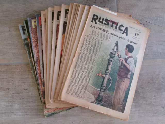 RUSTICA ancien journal universel de la campagne, le lot de 19 n° voir détail