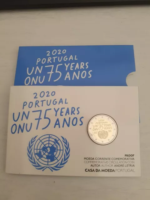 Moneta 2 euro Portogallo 2020 "75º anniv. ONU" Proof