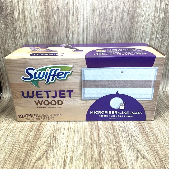 Swiffer Wet Jet For WOOD Mop 12-Ct Refill Mopping Pads, Microfiber DISTRESSED