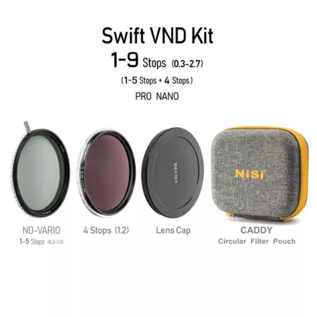 Nisi Swift System VND Black Mist Kit Adsorbable UV Lens Filter 67/72/77/82/95mm