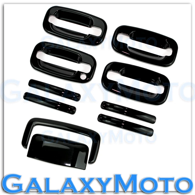00-06 Chevy Suburban Gloss Black 4 Door handle+NO PSG KH+Tailgate Liftgate Cover