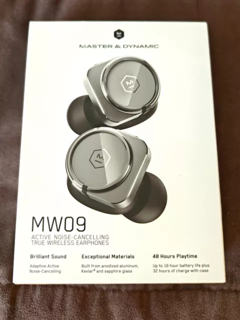 Master & Dynamic MW09 Noise-Cancelling Wireless Earbuds w/ Kevlar Charging Case