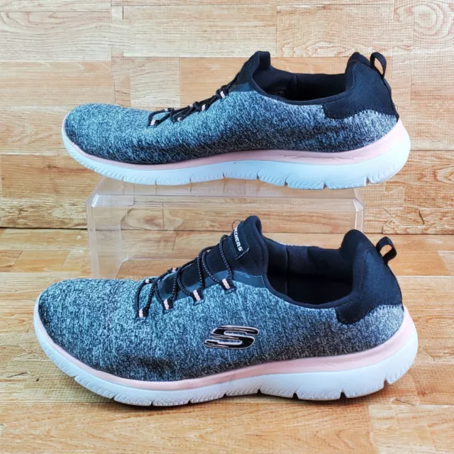 Skechers Womens Summit Quick Getaway 12983W Gray Running Shoes Sneakers Size 11