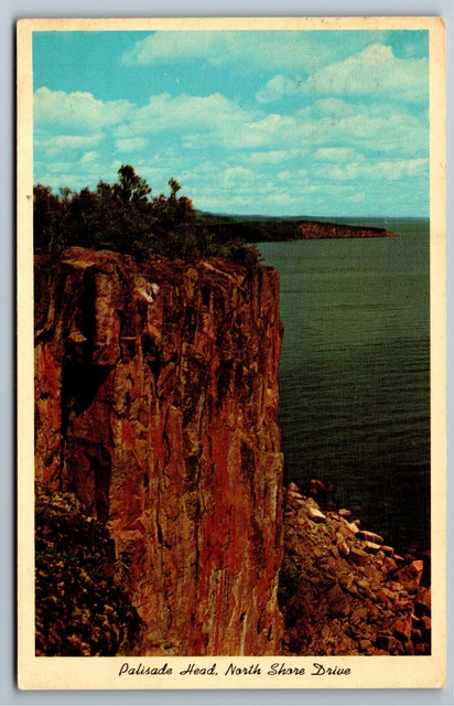Postcard MN Palisade Head North Shore Drive Grand Marais Minnesota V10