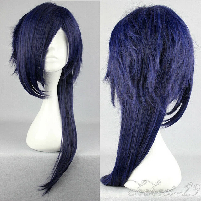 Peluca de cosplay koujaku asesinato dramático para cosplay + regalo transpirable gratis