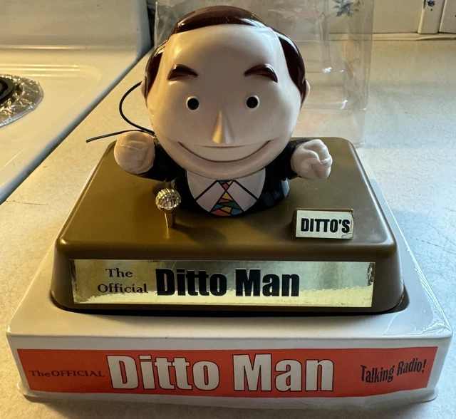 VINTAGE NOVELTY TRANSISTOR AM-FM Radio The Official Ditto Man Talking ...