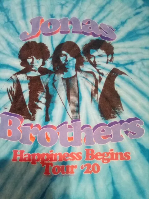 Jonas Brothers Happiness Begins Tour 2019 Tie Dye Concert T-Shirt Size M