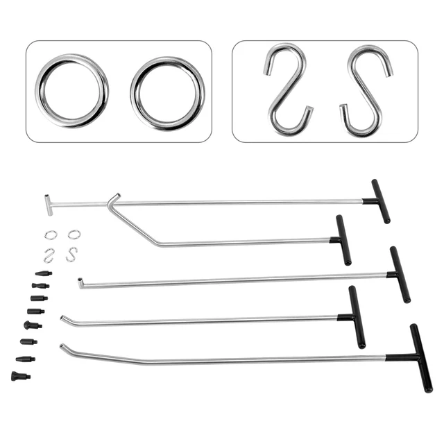 AUTO BODY PDR Tools Push Rods Kit Paintless Dent Repair Hail Removal ...