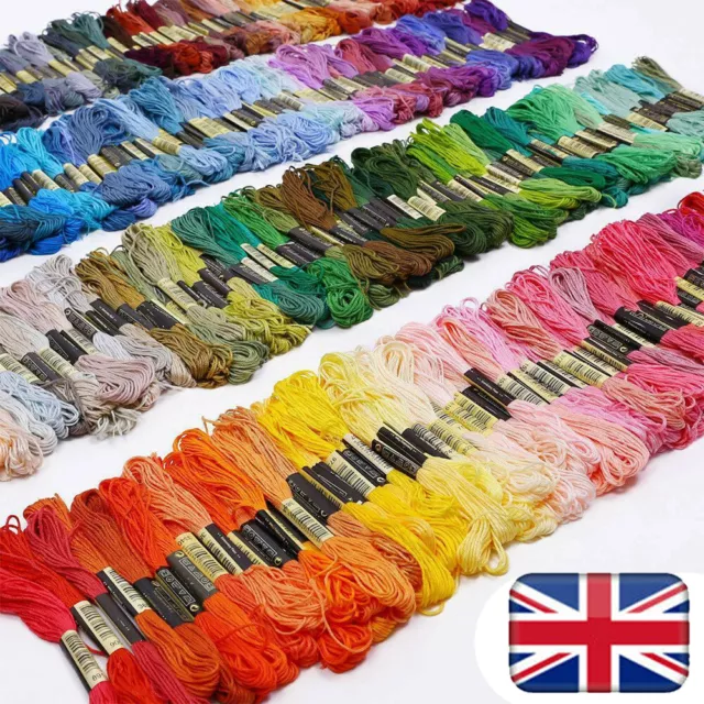 50 x Multi DMC Colors Cross Stitch Cotton Embroidery Thread Floss Sewing Skeins！
