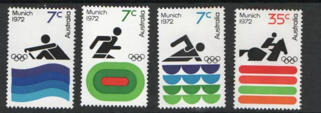 1972 Munich Olympic Games Set Of 4 Stamps Mnh Bargain