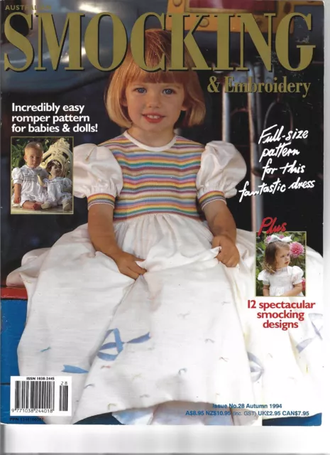 Australian Smocking & Embroidery Issue 28 Babies Doll Romper Dress  Magazine