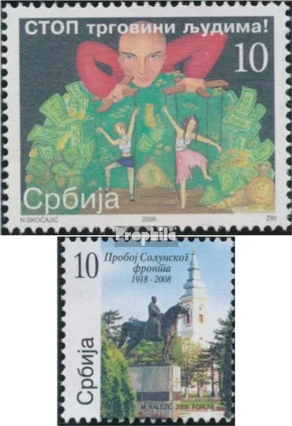 Briefmarken Serbien 2008 Mi Z15,Z16 postfrisch