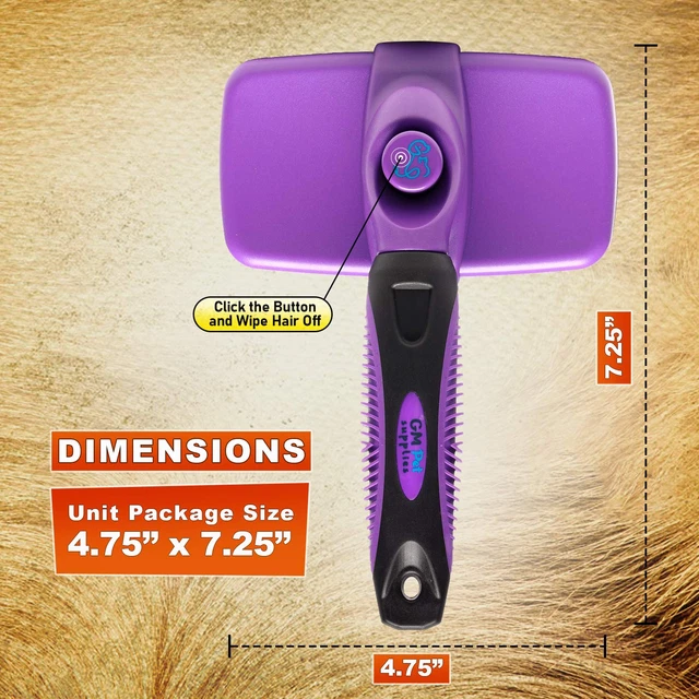 GM Pets™ Self Cleaning Grooming Brush | This Is the Best Dog and Cat Brush for S 2
