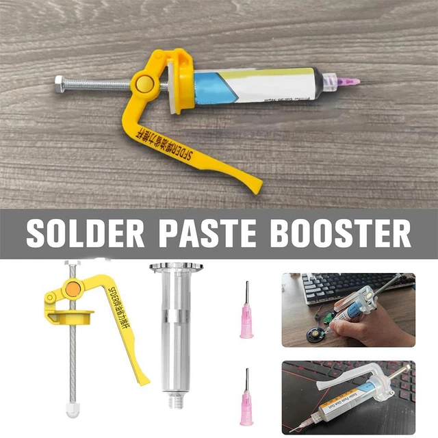 SOLDER PASTE DISPENSER Flux Syringe Gun Welding Glue L/weight Durable