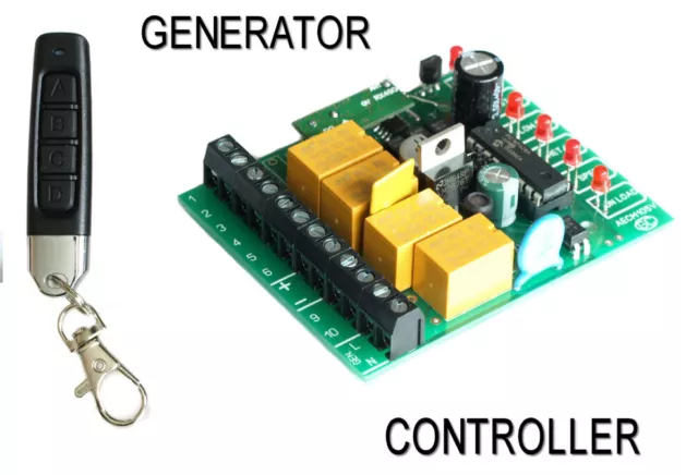 Automático Motor Generador Unidad de Control PCB, Remoto/Inalámbrico Arranque