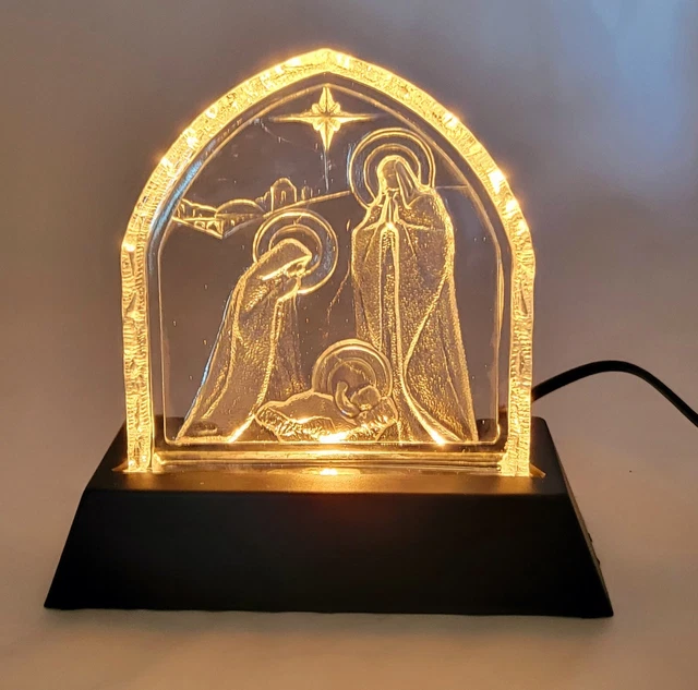 De colección Avon Santa Noche Reflejos Iluminados Belén NUEVO