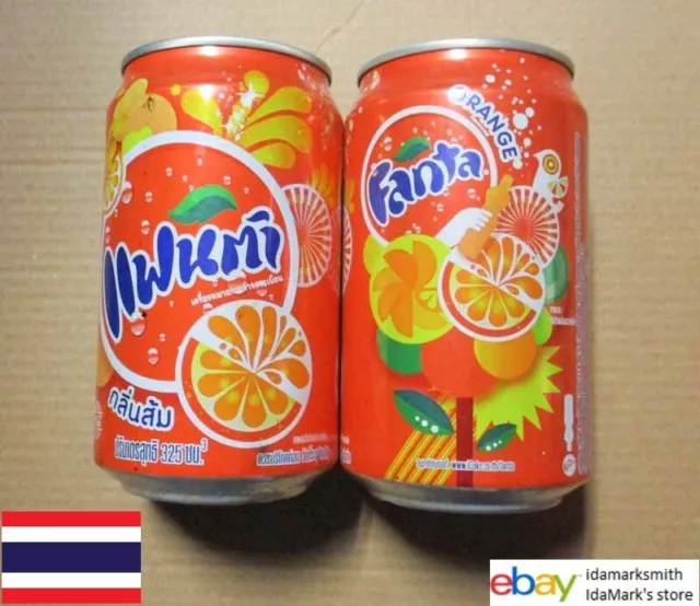 Empty FANTA can THAILAND 325ml ORANGE FLAVOUR Coca-Cola 2009 Asia Collect Rare