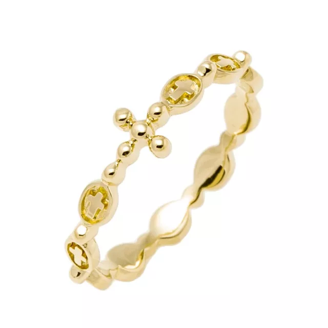Aespa Karina Rosary Ring PR167 10K Real Solid Gold Catholic Ring (US 4 ~ 11) Aespa Karina Rosary Ring PR167 10K Real Solid Gold Catholic Ring (US 4 ~ 11)