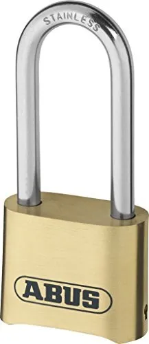 ABUS 180Ib/50Hb63 Long Shackle Combination Brass Padlock
