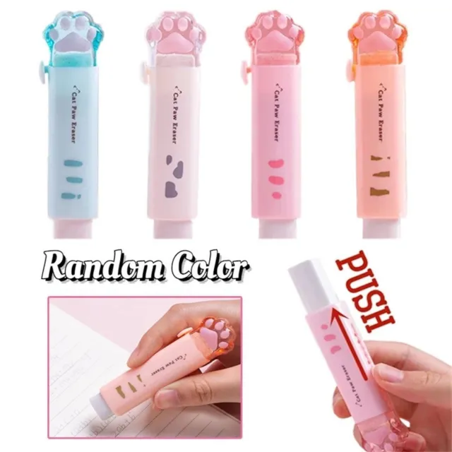 Correction Tools Push Pull Erasers Rubber Erasers Cat Paw Erasers Cute Erasers