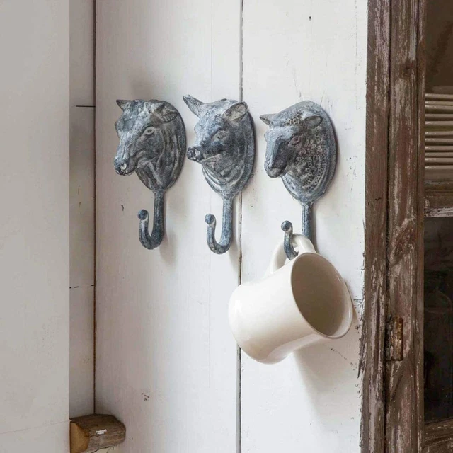 Cast Iron Farm Animal Hooks