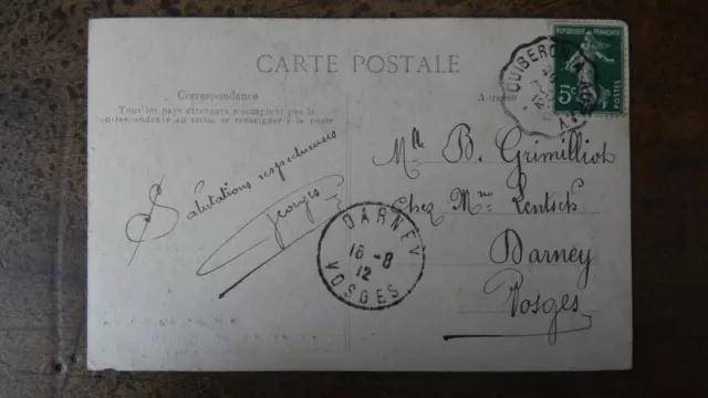 carte postale ancienne CAMP DECOETQUIDAN 1912 2