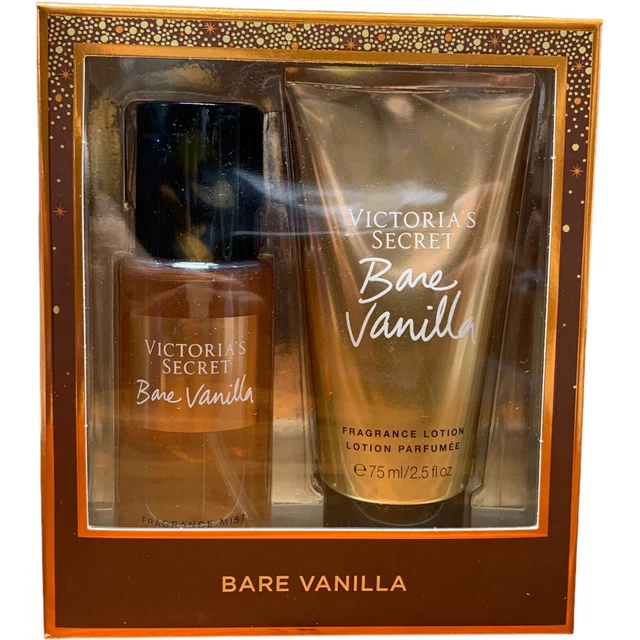 VICTORIAS SECRET BODY Mist Set Bare Vanilla Spray Fragrance Lotion Mini