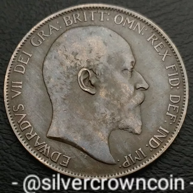 UK, Great Britain 1 Penny 1905. KM#794.2. One Cent coin Britannia. Edward VIl.
