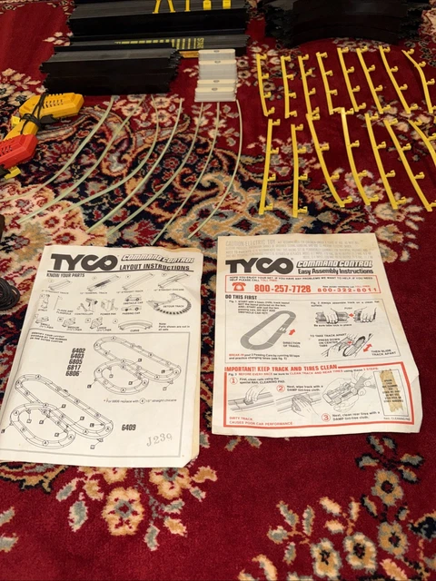Tyco Command Control VINTAGE TYCO COMMAND Control Night Glow Slot Car Set Parts Almost ...