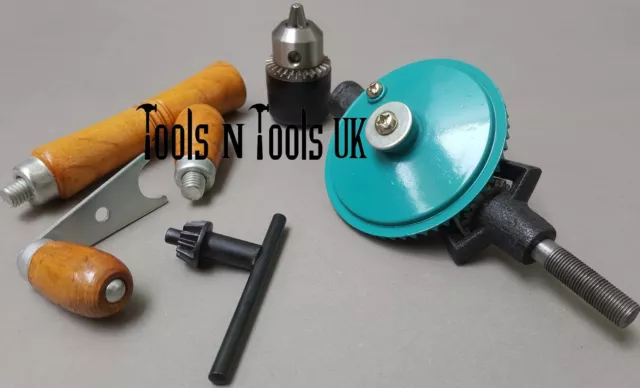 Manuale Mano Trapano Doppio Pinione 1cm Separato Chuck Per Fine Preciso Foratura