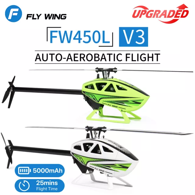 Fly Wing FW450L V3 6CH GPS 3D Automatic Return Transmitter RC Helicopter RTF US