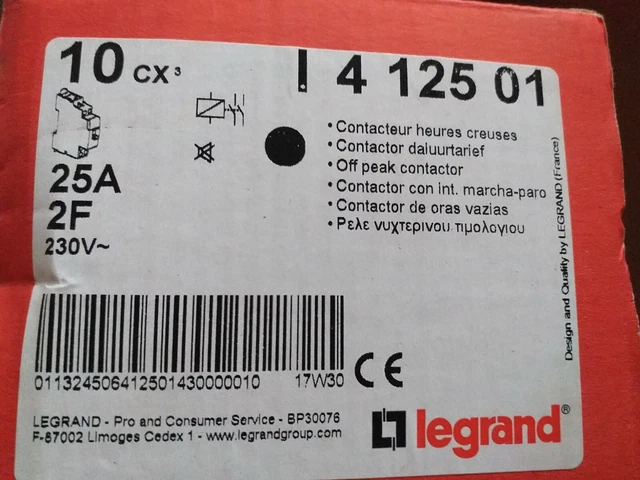 LEGRAND 412501 CONTACTEUR JOUR/NUIT carton de 5 pcs EUR 150,00 ...