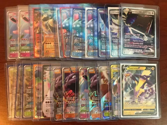 PREMIUM Pokemon Card Bundle x 50 - EX, GX or V + 8 Holos / Rares. Job Lot Cards