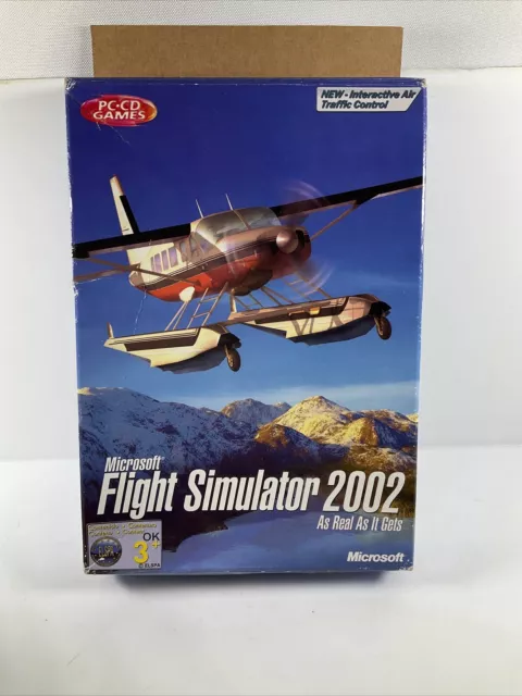 Microsoft Simulatore di Volo 2002 PC Gioco - 3x Disco CD Roms - Originale