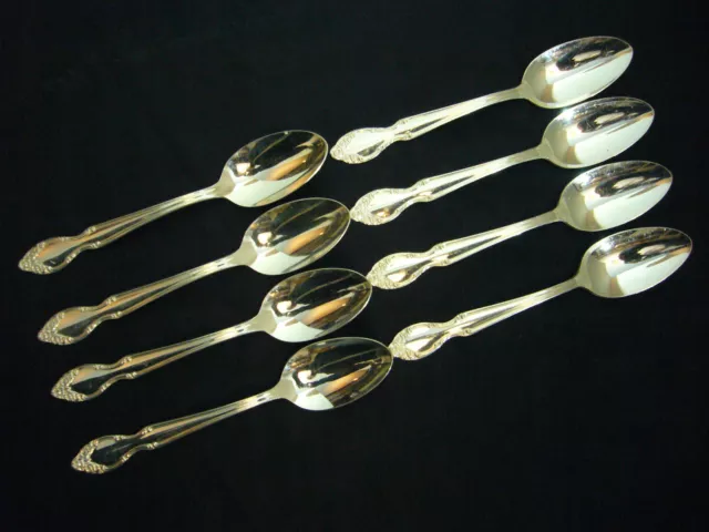 Rogers & Bro Silvery Mist 1955 Teaspoon 6 1/8" Silverplate Spoons x 8