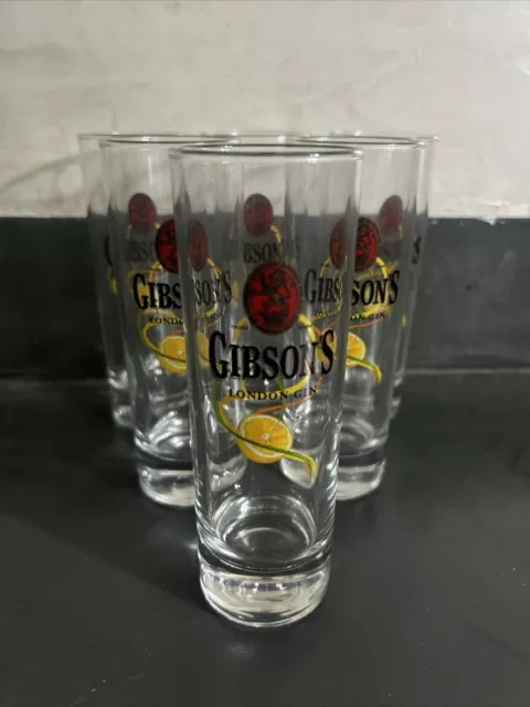 lot de 6 verres à gin Gibson's tube tubo 22cl Gibson